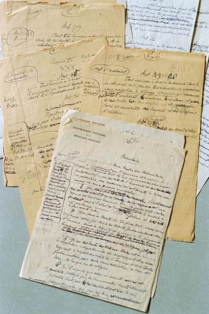 Bozze della dichiarazione universale dei diritti umani